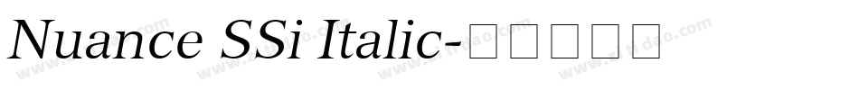 Nuance SSi Italic字体转换